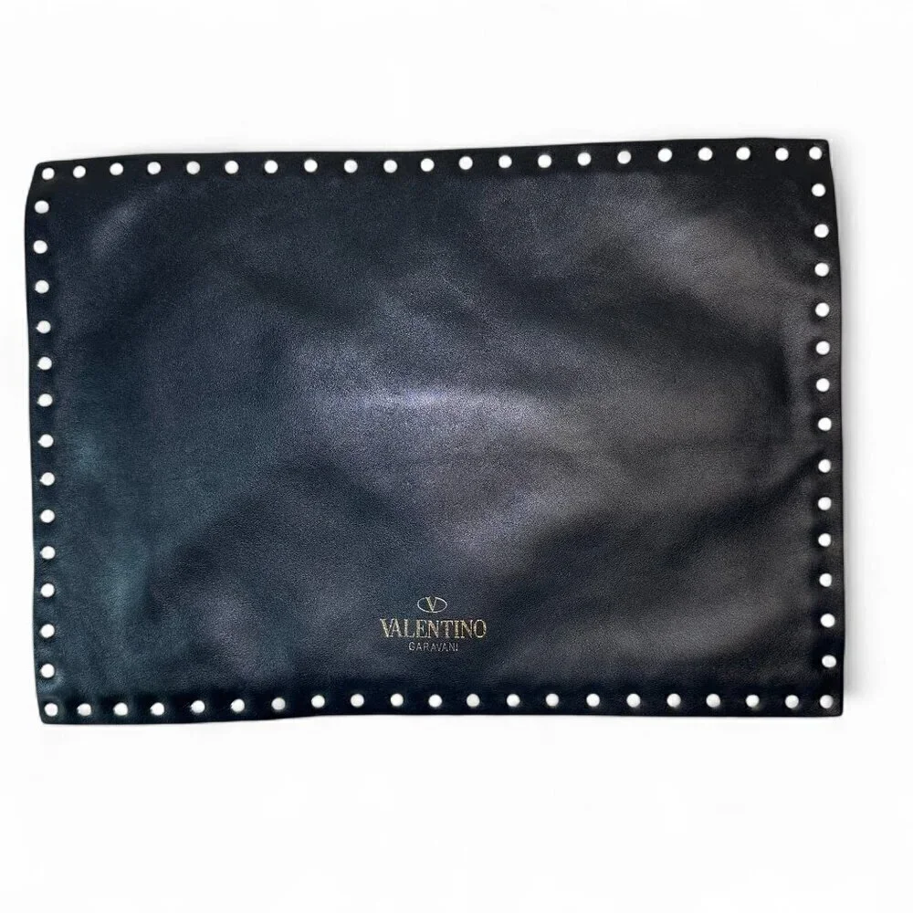 Valentino Garavani Rockstud Untitled 12 Clutch, Black, Unisex